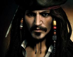 jack sparrow 3D, piratas del caribe