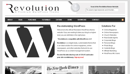 Revolution Theme for a Magazine in Wordpress