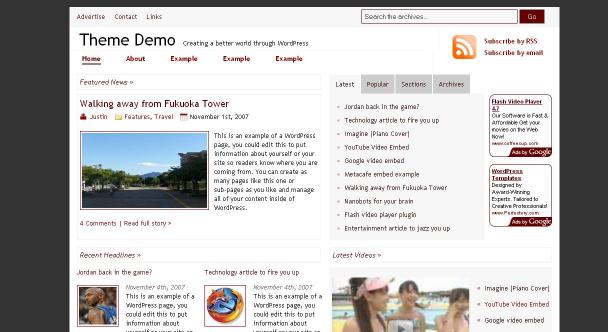 Visionary theme para wordpress