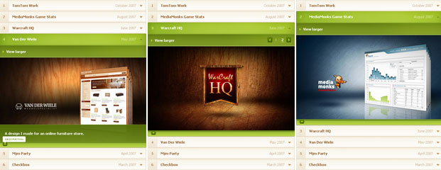 diseño web, efecto acordion
