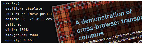 columnas transparentes con CSS
