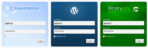 wordpress login page