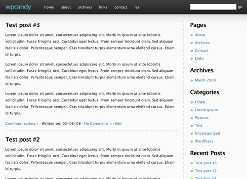 WPCandy Free Worpress Theme