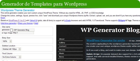 wordpress-template-generator Generador de templates para Wordpress