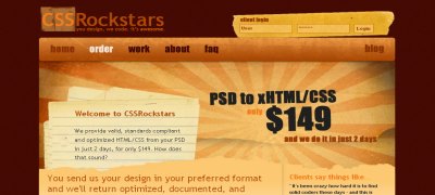 rockstars PSD to XHTML