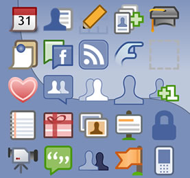 iconos de aplicaciones de facebook