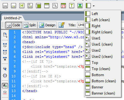 joomla 1.5 template builder extension de dreamweaver para crear templates de joomla