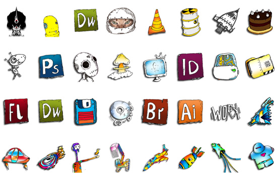 icons1 50 iconos para diseños grunge