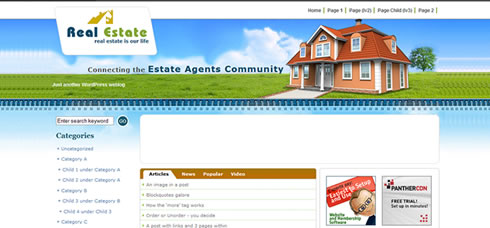bienes raices Plantilla wordpress para bienes raices