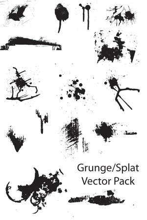 grunge splat vector pack by thegoldenmane 16 vectores abstractos de manchas