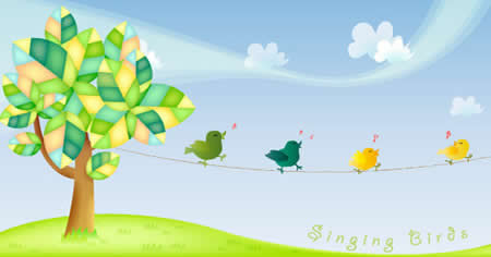 singing_birds singing birds 50 vectores para diseño web