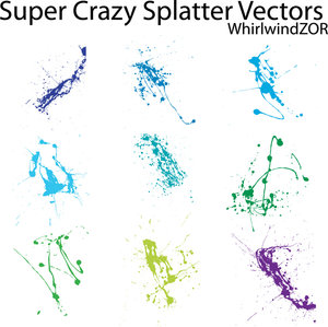 super crazy splatter vectors by whirlwindzor1 16 vectores abstractos de manchas
