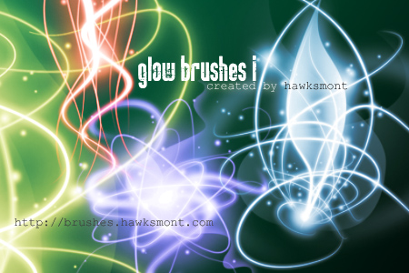 glow brushes i by hawksmont 18 paquetes de brushes photoshop para efectos de destellos