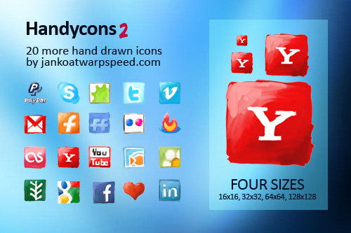  Handycons 2, paquete de iconos dibujados con acuarela
