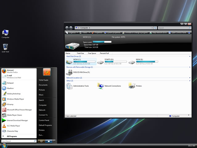 windows vista black Temas Windows Vista, Vista Black