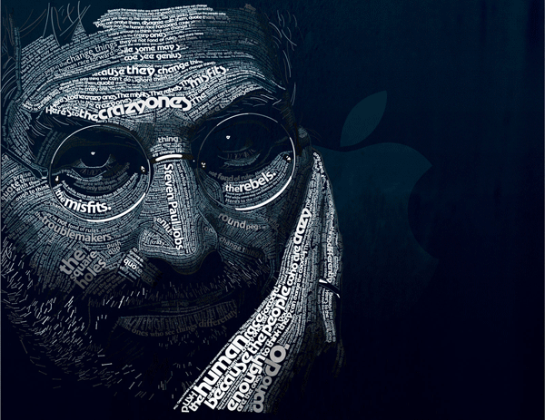 steven_paul_jobs_by_dylanroscover steven paul jobs by dylanroscover Increible poster tipográfico de Steve Jobs
