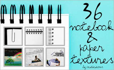 36 Notebook and Paper Textures by acidicicons Colección de texturas de papel