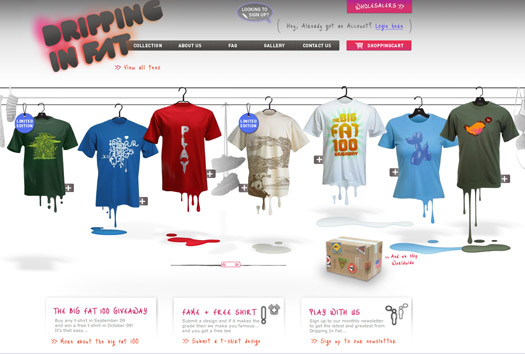 dripping Excelentes ejemplos de diseños de tiendas en linea