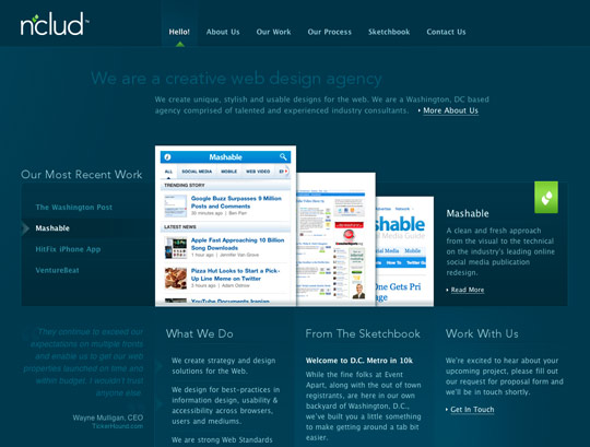 studio websites 1 45 Impresionantes paginas de agencias de diseño