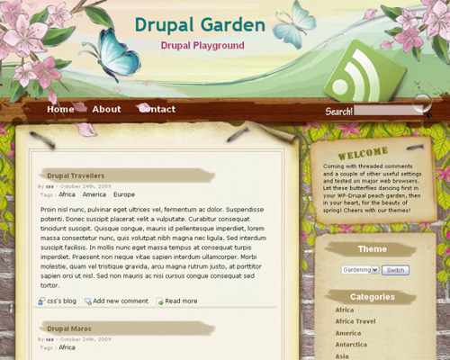 16 gardening 30 Increíbles Drupal themes gratis