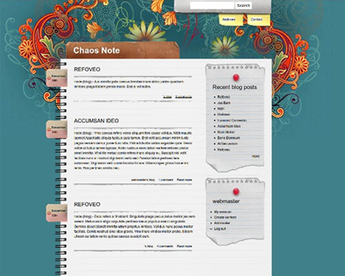 25 notechaos 30 Increíbles Drupal themes gratis