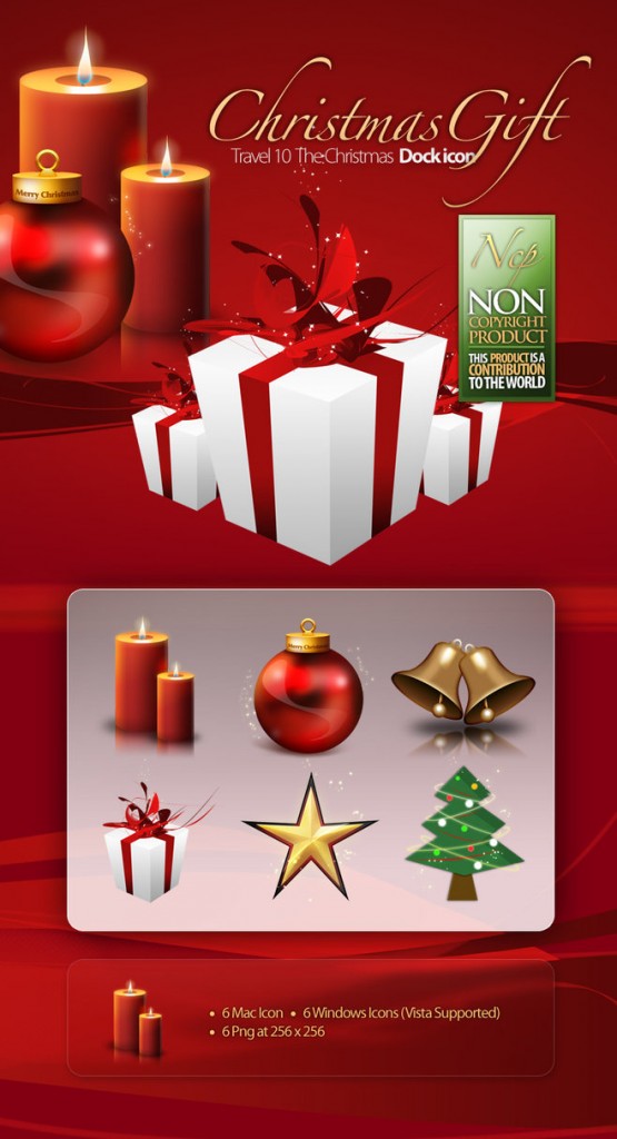 Christmas Dock Icons by petercui 555x1024 8 Paquetes de iconos navideños gratis