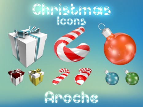 Christmas Icons by aroche 466x350 8 Paquetes de iconos navideños gratis