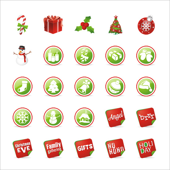 freevector icons18 8 Paquetes de iconos navideños gratis