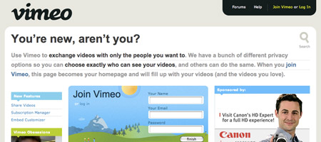 Vimeo web design inspiration