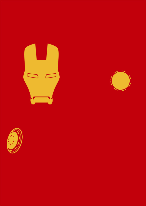 Minimalist COMICS SUPER HEROS CHARACTERS 02 Wall Poster Grand