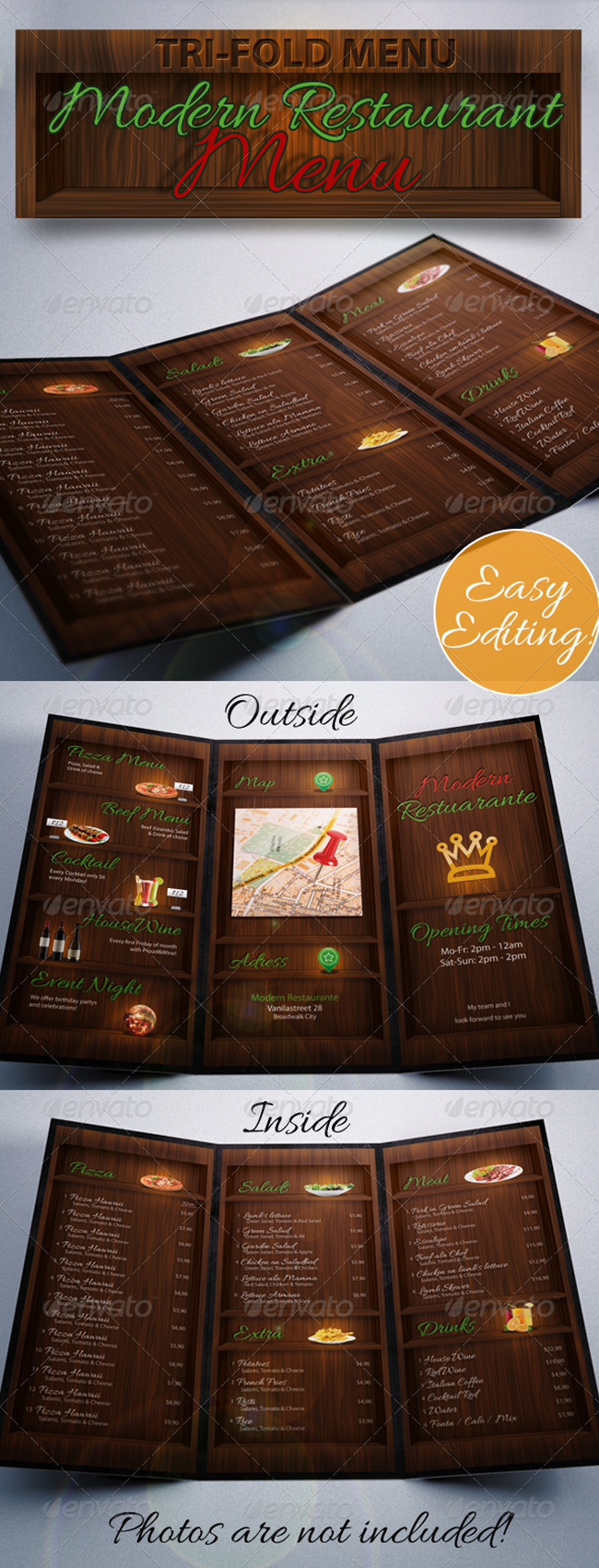 Ejemplos del diseño de Menus para Restaurantes - Frogx Three