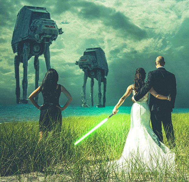 fotografia de boda estilo Star Wars
