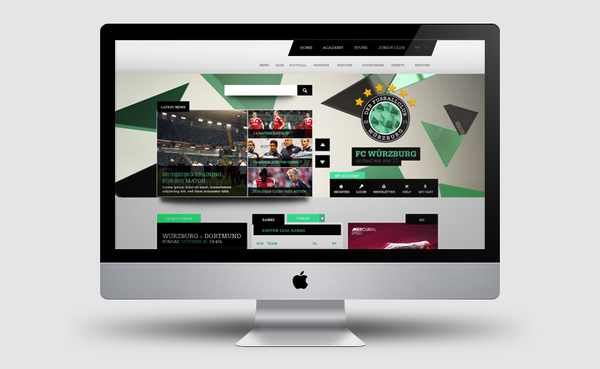 FC Wurzburg diseño web