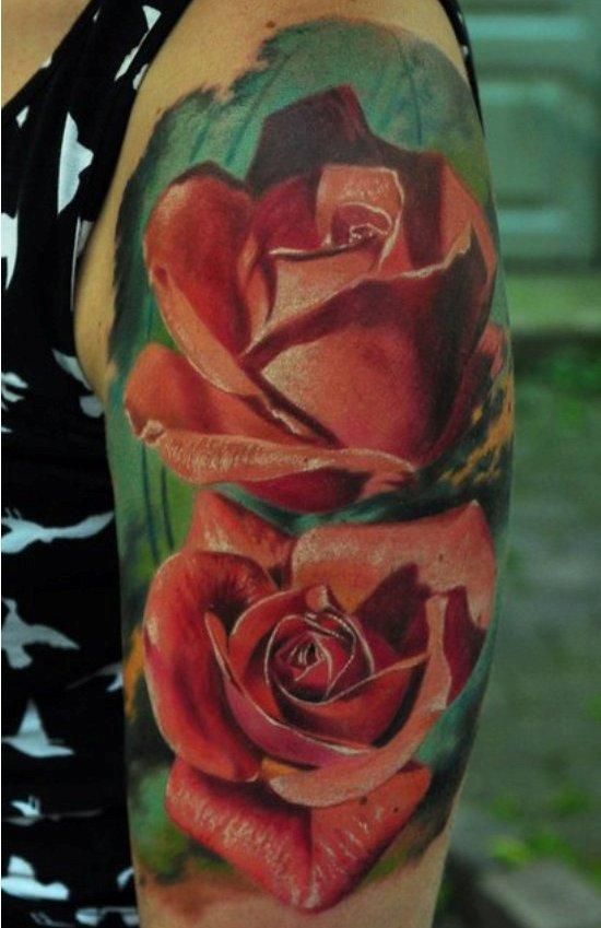 tatuajes rosas
