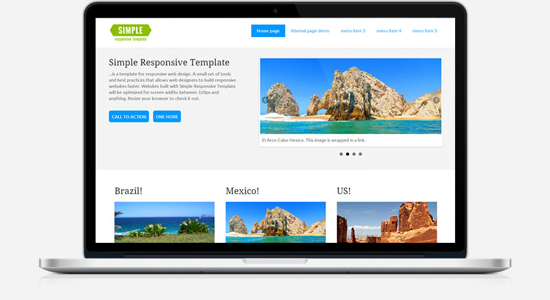 Simple: Plantilla web minimalista y responsiva gratis