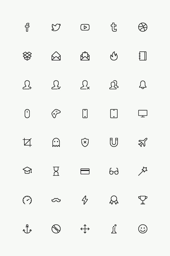 Iconos minimalistas gratis Creados por Graphic Burger