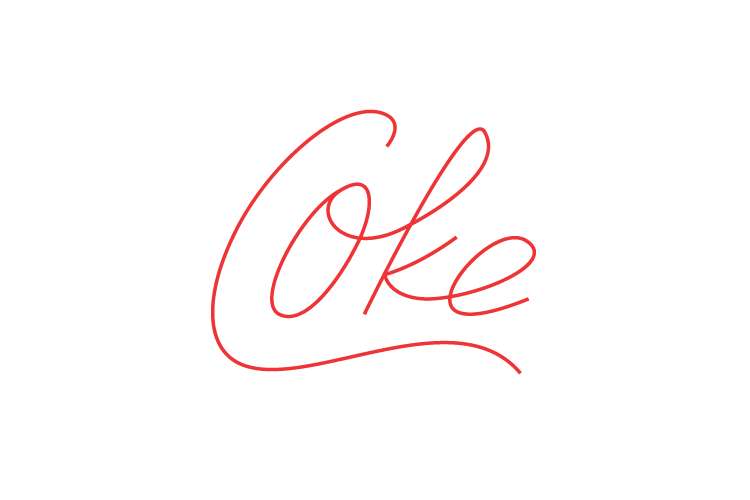 Logos excesivamente minimalistas, Coca Cola