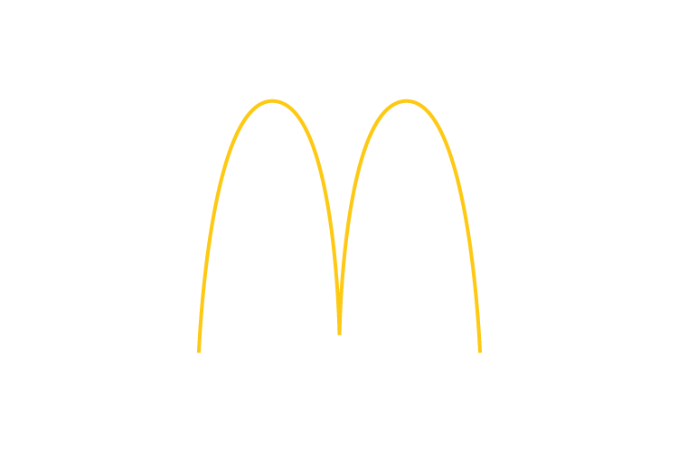 Logo minimalista de McDonalds la competencia mas importante de BK