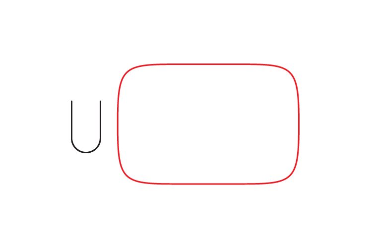 Logo minimalista del portal de videos más famoso de Internet, YouTube
