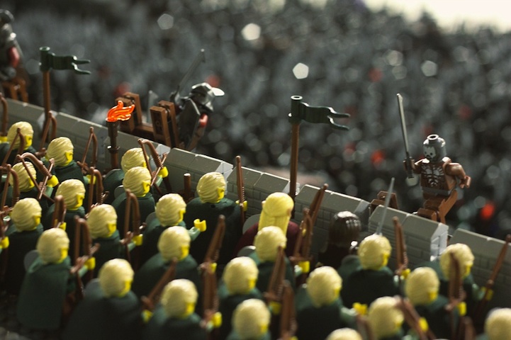 batalla de Helm's Deep con LEGO's