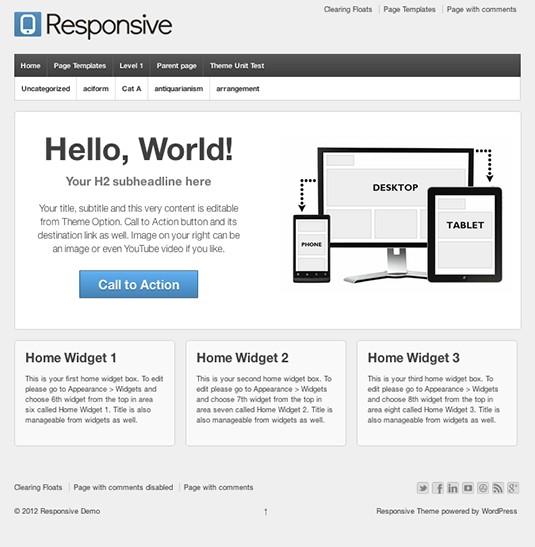Responsive, plantilla wordpress responsiva