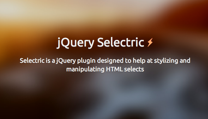jQuery Selectric, cambiar diseño de selects