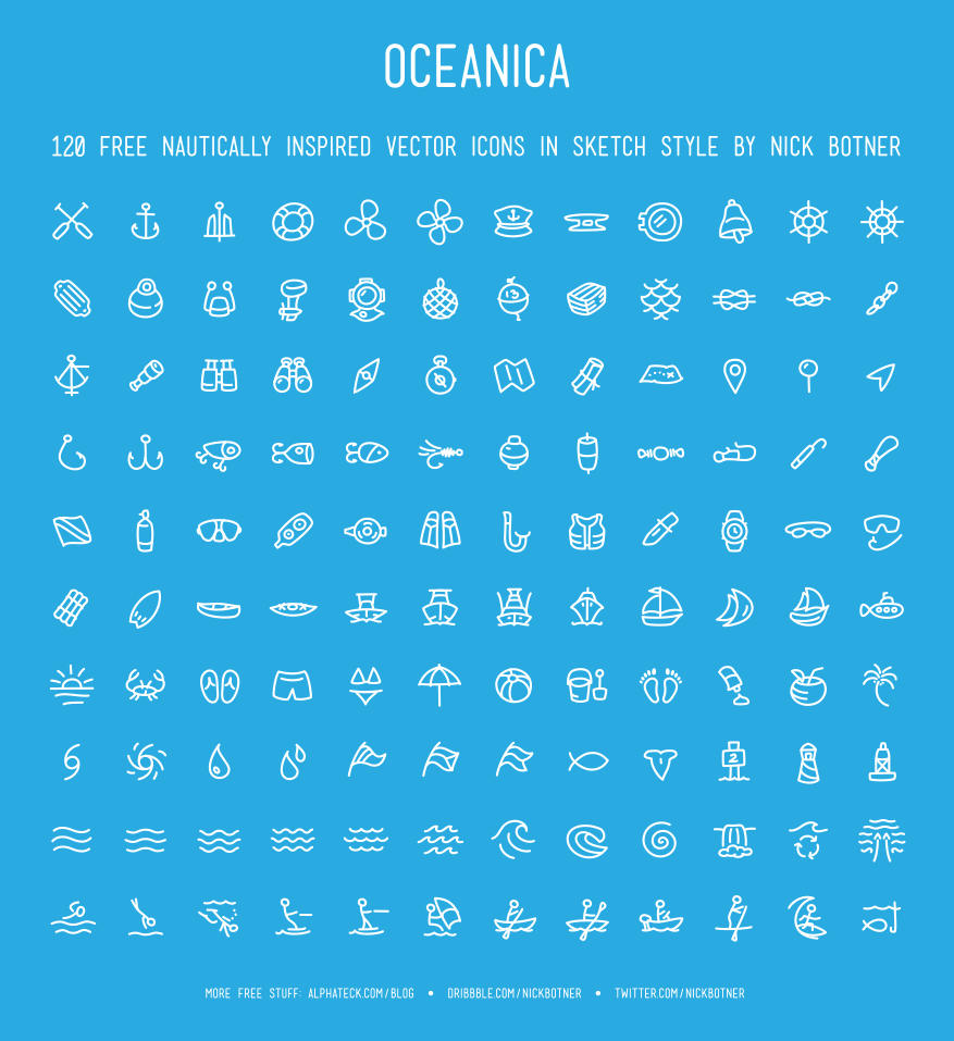 Iconos para paginas de barcos y pesca