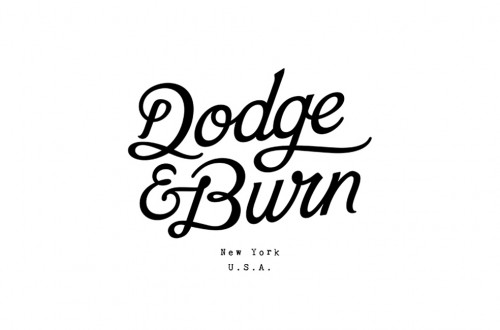 Diseños de logos tipográficos, Dodge & Burn