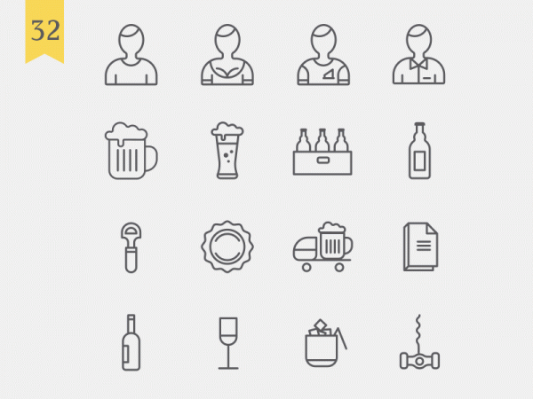 Iconos para bares y bebidas