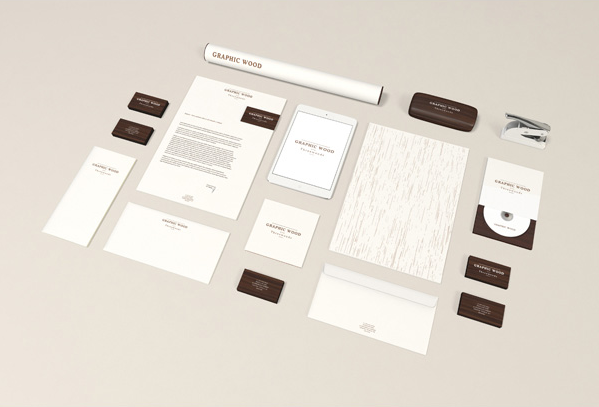 Mockups de papelería para diseños de identidad de m 