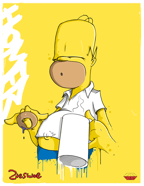 Ilustraciones Los Simpsons Homero