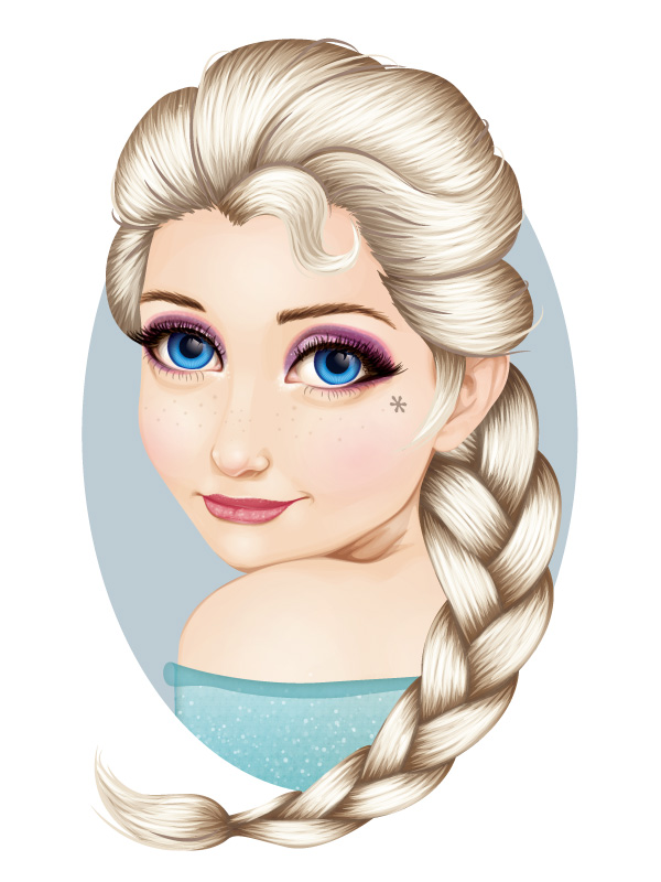 Tutorial Illustrator para crear a Elsa de Frozen