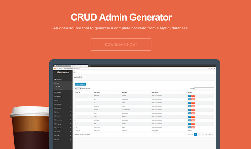 CRUD Admin generator