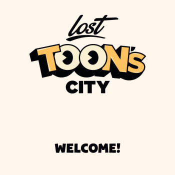 lost toons city branding logo